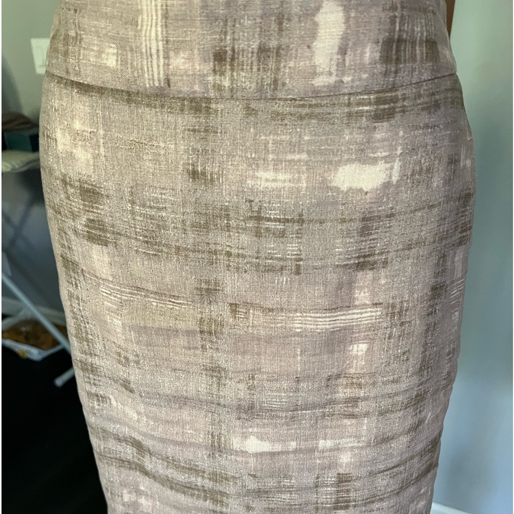 Linen pencil skirt